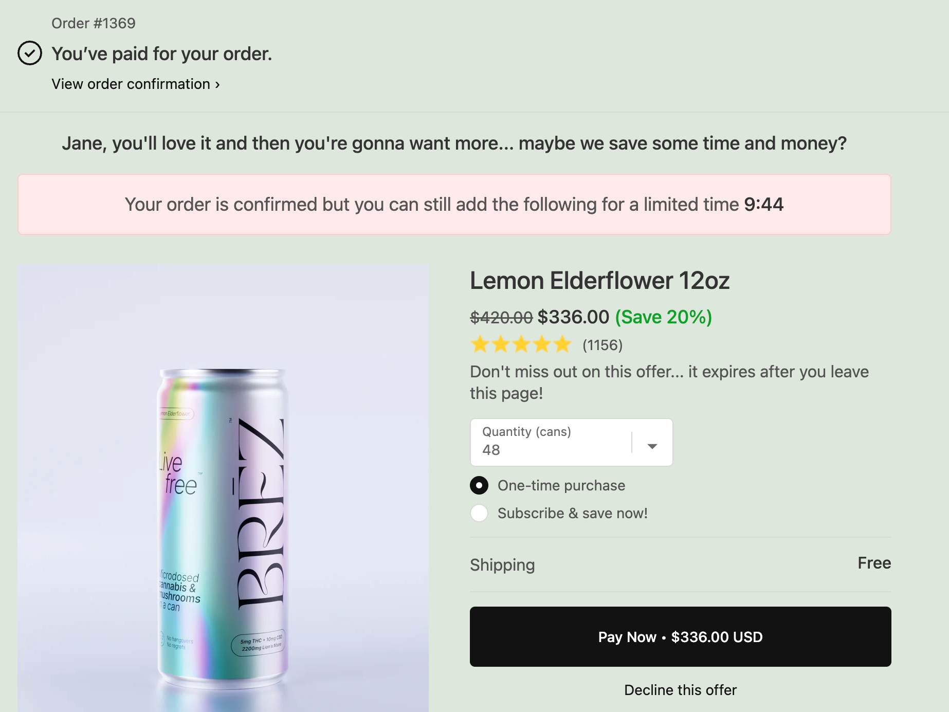 BREZ Post Purchase Upsell