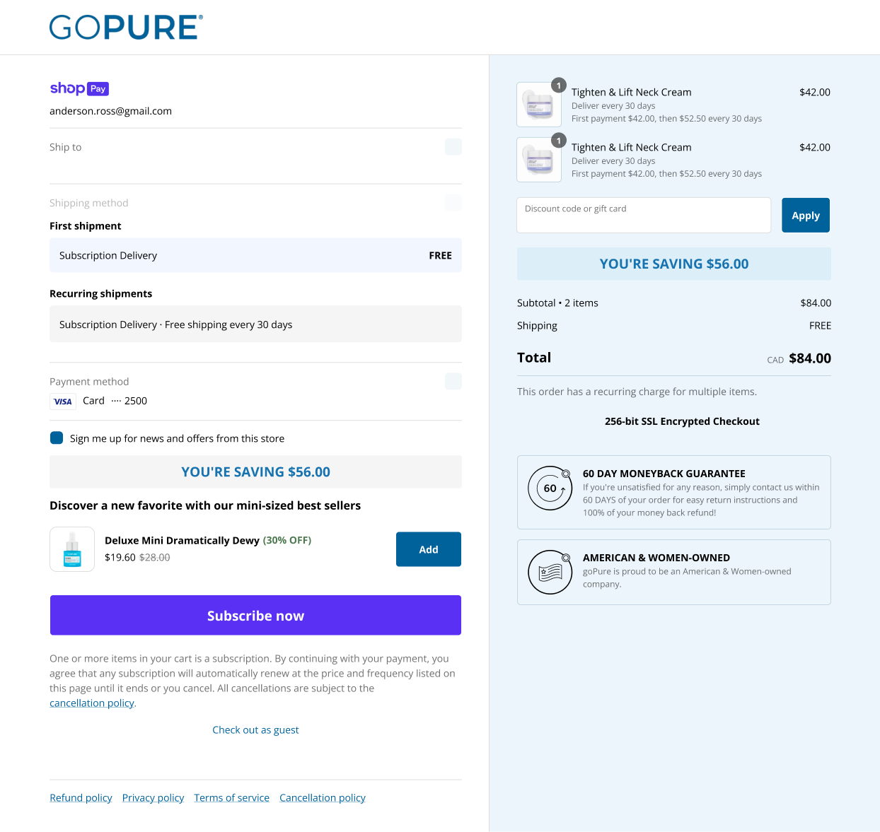 GoPure Checkout