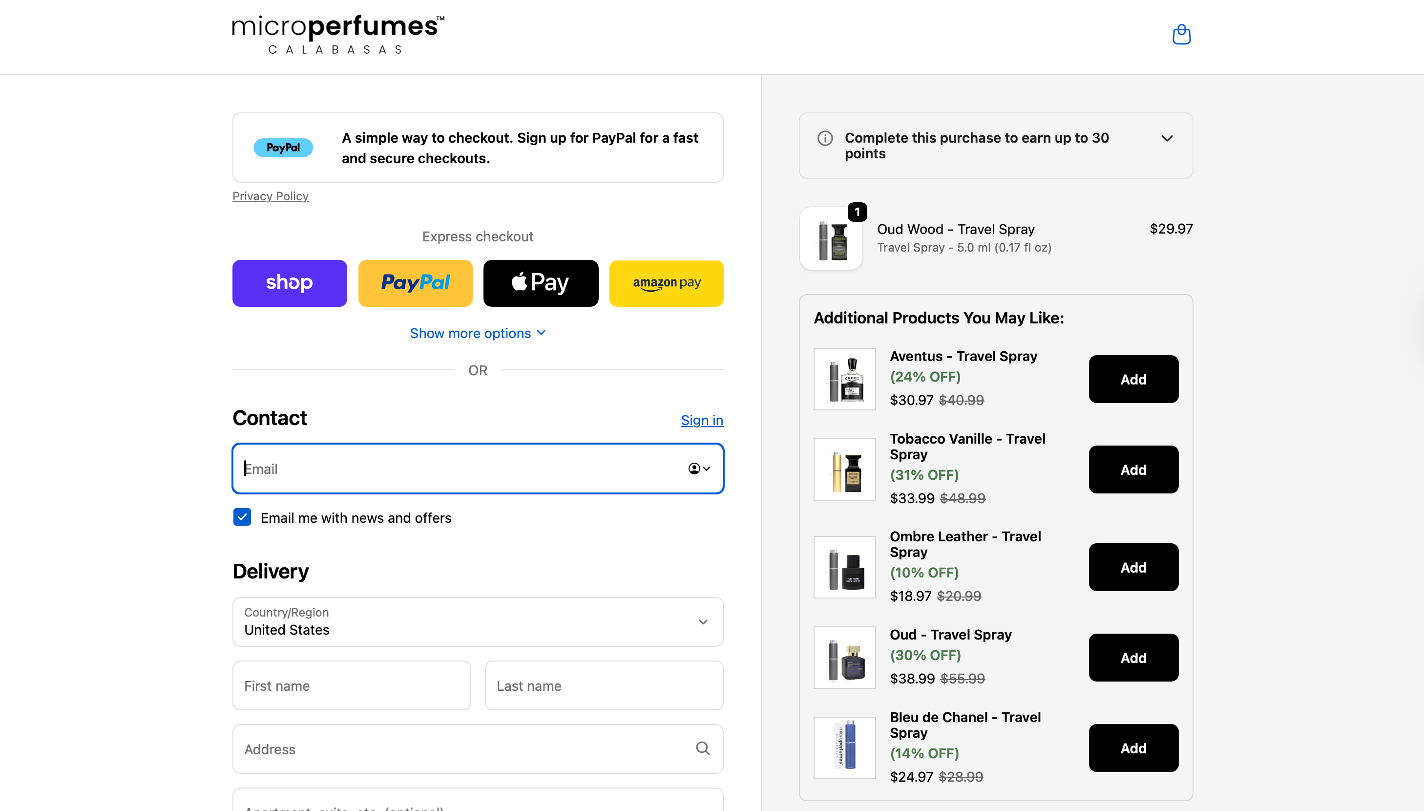 MicroPerfumes Rokt Pay+