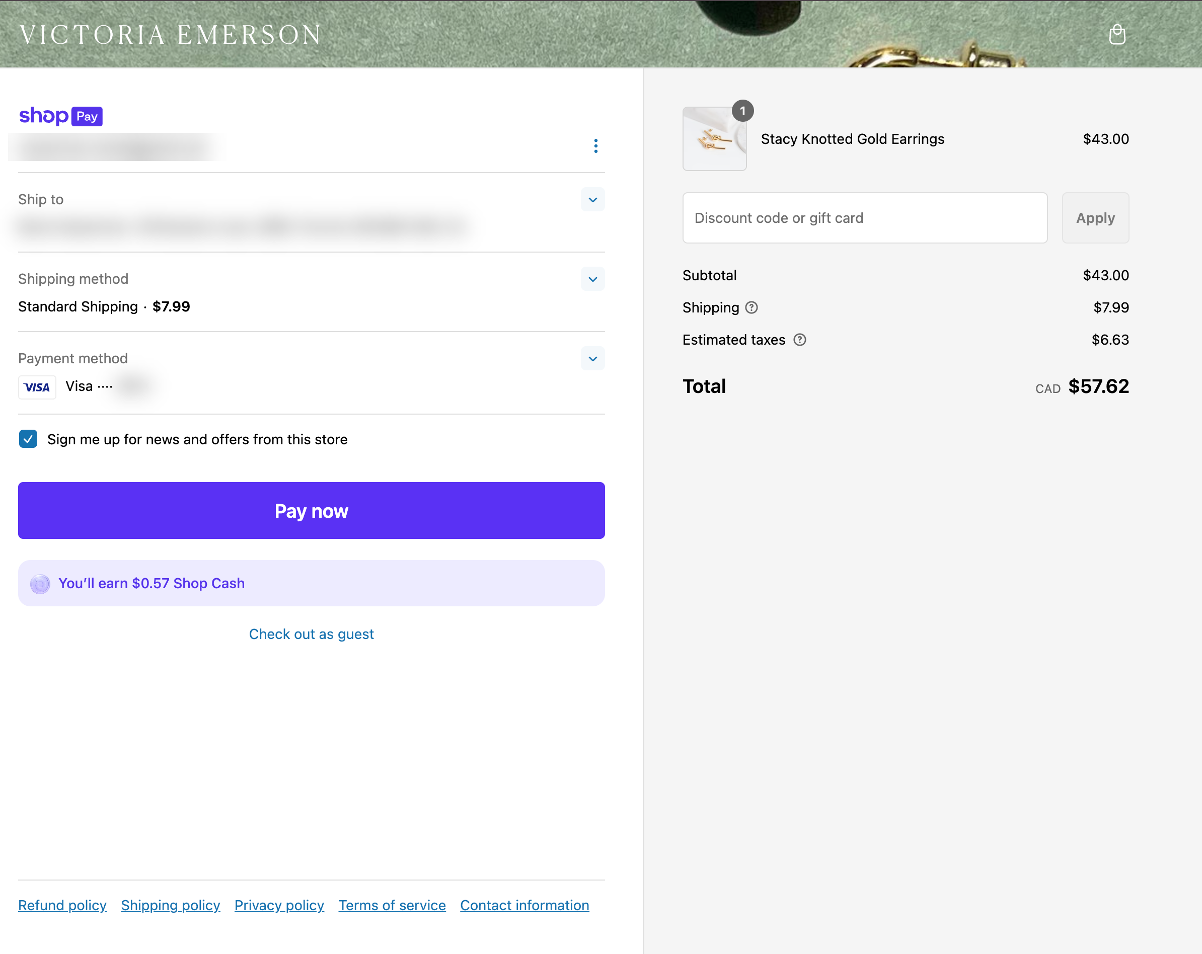Victoria Emerson Checkout
