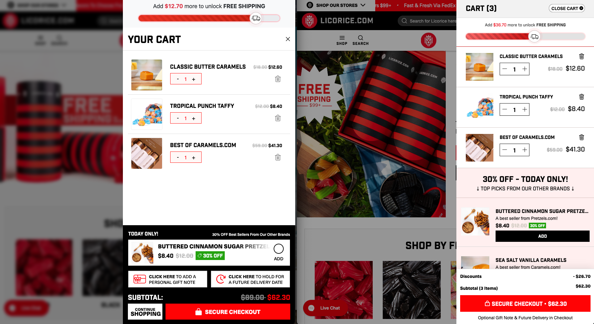 G.O.A.T. Foods Licorice Cart