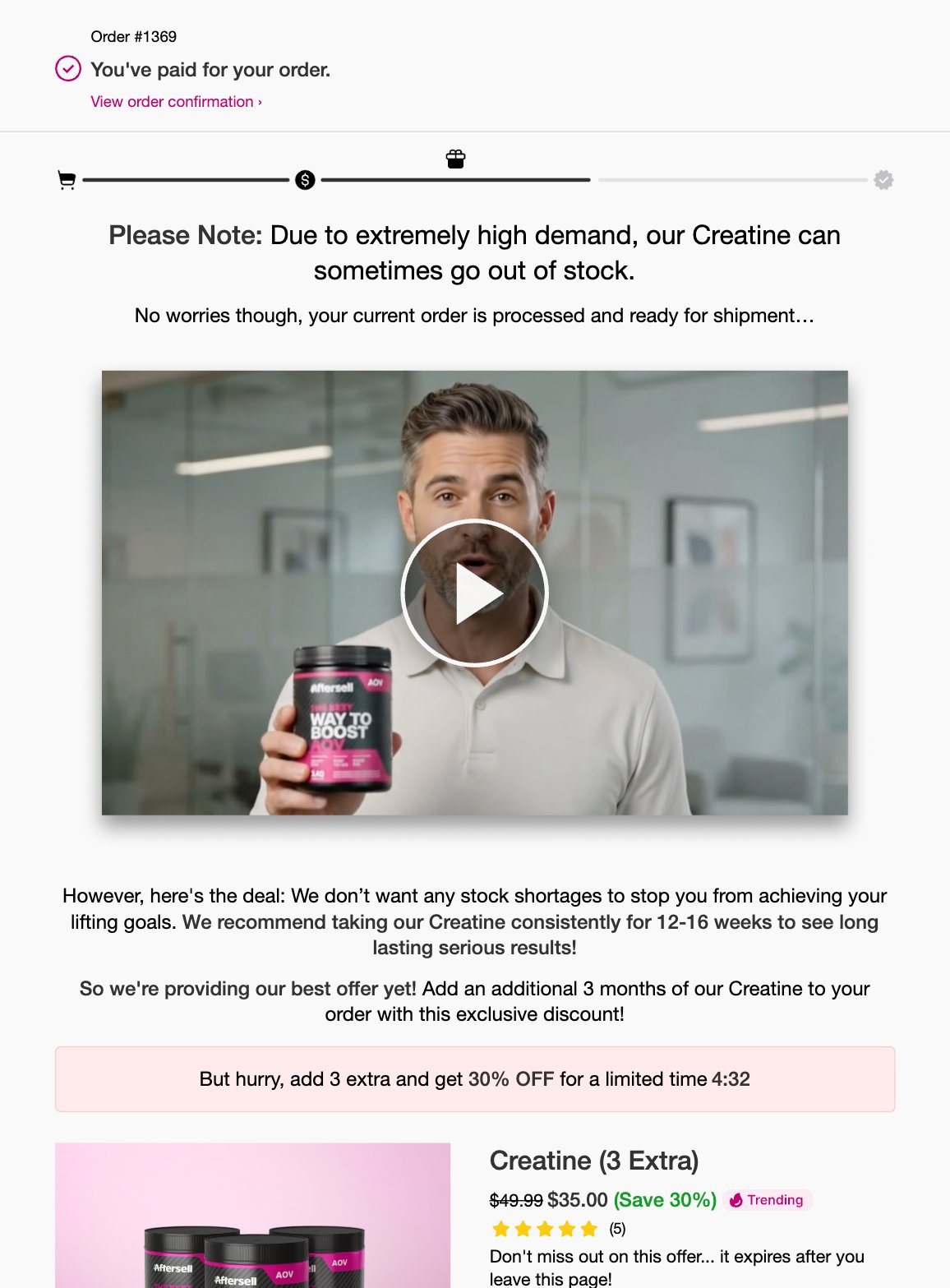 Founder Video (VSL) Upsell