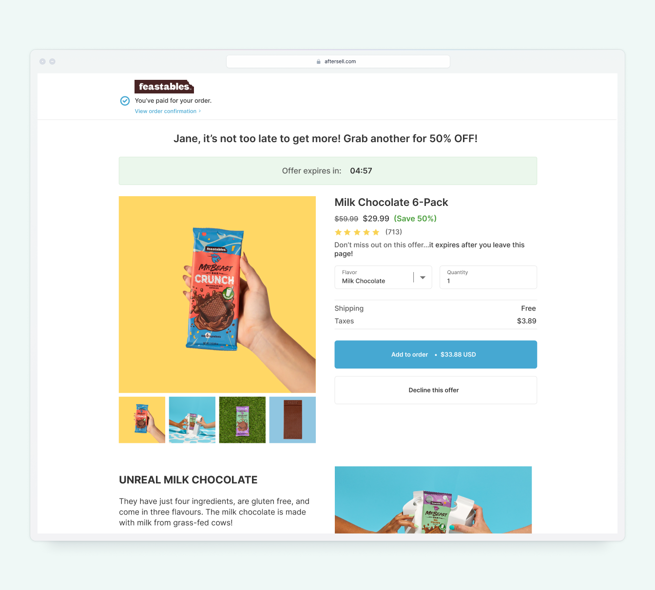 Post Purchase Upsell Use Cases AfterSell Demo Store