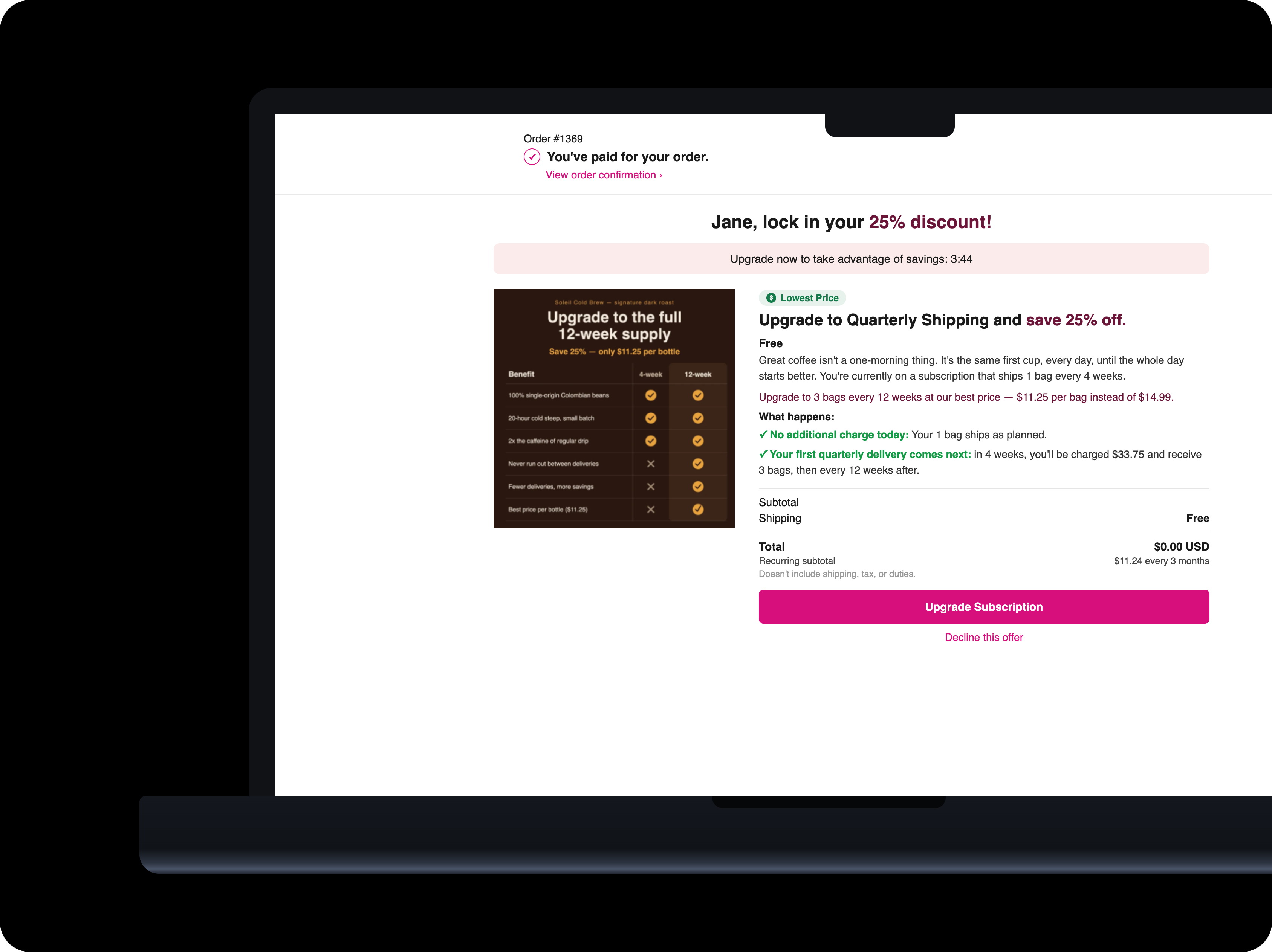 Subscription Upgrades